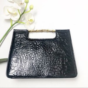 Block Vintage Black & Gold Handbag